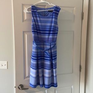 Almost brand new blue striped midi dress